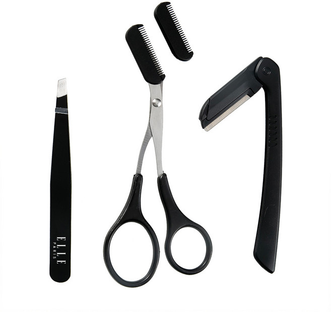 ELLE PARIS 눈썹정리 3종세트, 1세트, 블랙