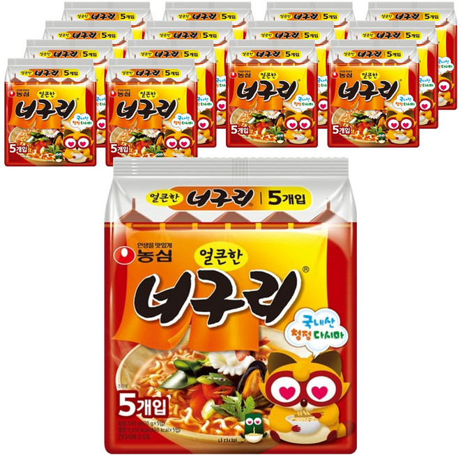 너구리 얼큰한 120g, 75개