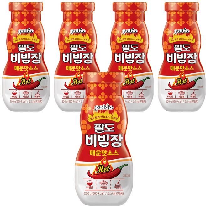 팔도 비빔장 매운맛 소스, 200g, 5개