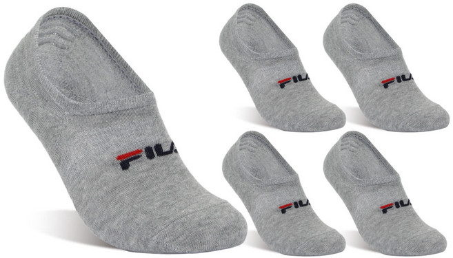 휠라 시그니처 페이크 삭스 5켤레, 그레이, 1세트