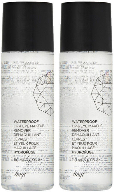 fmgt 워터 프루프 립앤아이 메이크업 리무버, 110ml, 2개