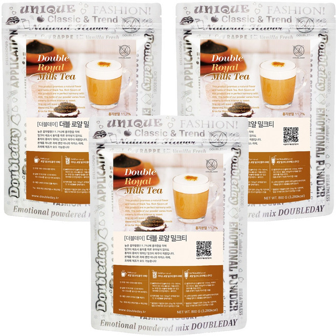 더블데이 로얄 밀크티 파우더, 800g, 1개입, 3개