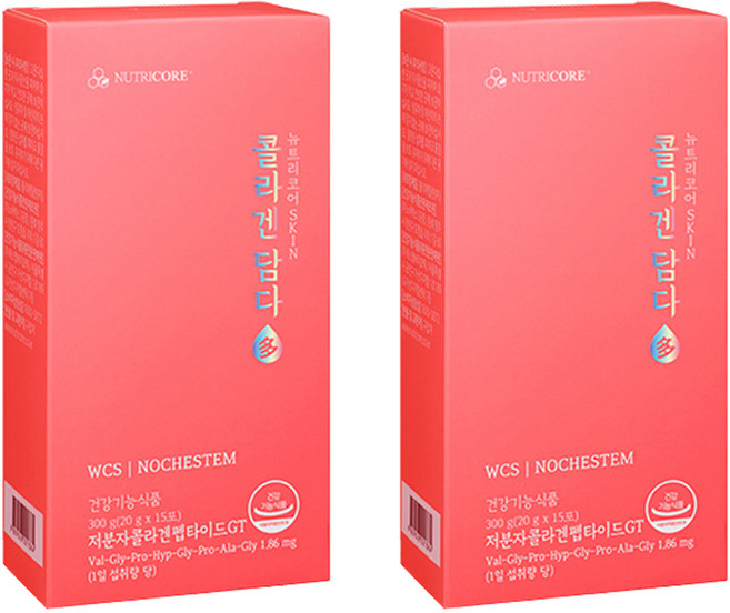 뉴트리코어 콜라겐담다, 15회분, 300g, 2개