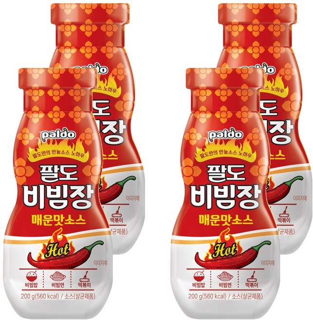 팔도 비빔장 매운맛 소스, 200g, 4개