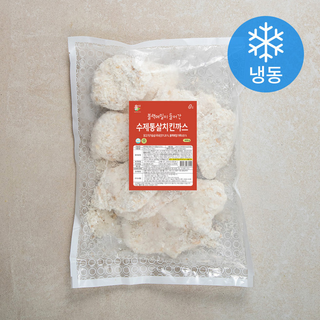 블랙메밀이 들어간 수제 통살치킨까스60 (냉동), 600g, 1개