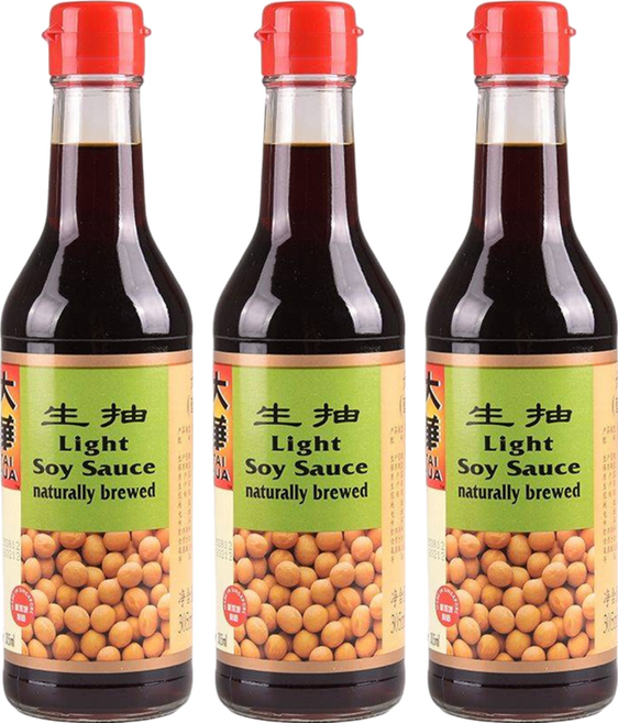 大華醬油 特級純釀造醬油 生抽, 305ml, 3瓶