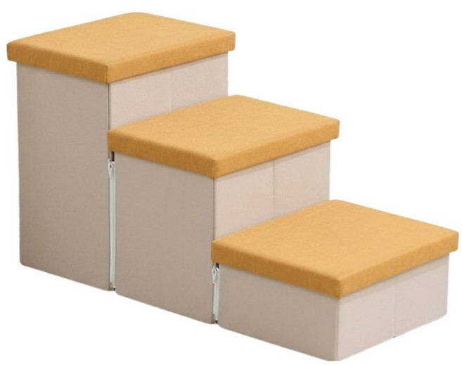 MH家居 寵物收納階梯 3層, 1組, 黃色