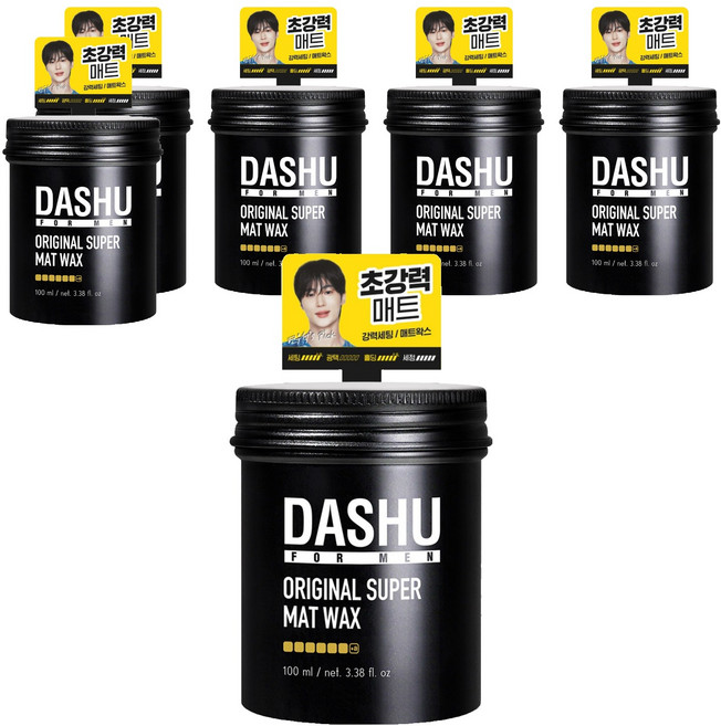 DASHU 男性經典霧面定型髮蠟, 100ml, 6罐