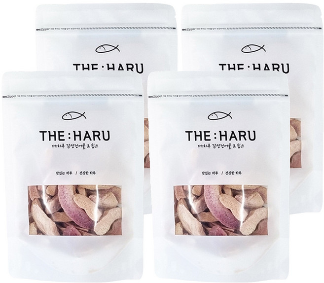 THEHARU 동결건조 핑크 복숭아칩, 50g, 4개
