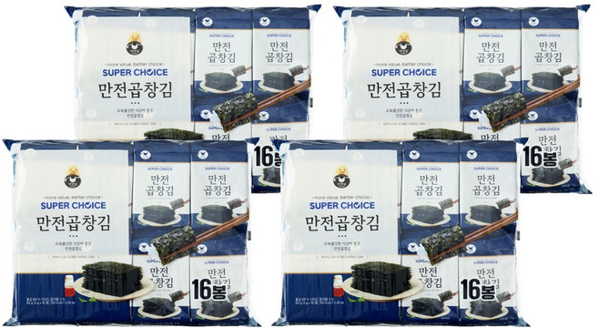 만전김 슈퍼초이스 곱창김, 4g, 64개