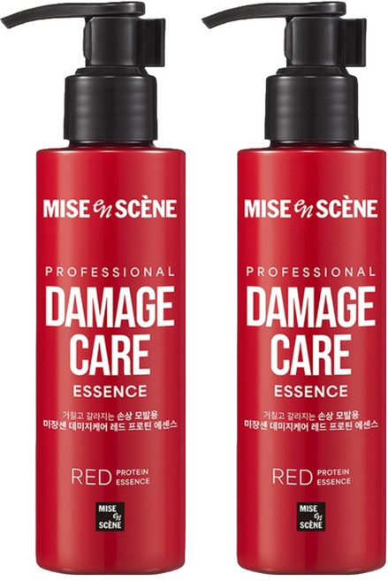 미쟝센 데미지케어 레드 프로틴 헤어크림 에센스, 140ml, 2개