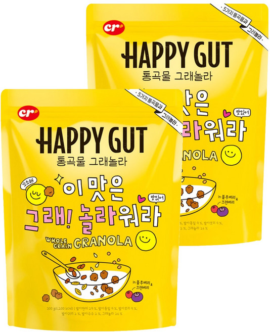 씨알로 해피갓 통곡물 그래놀라, 2개, 300g