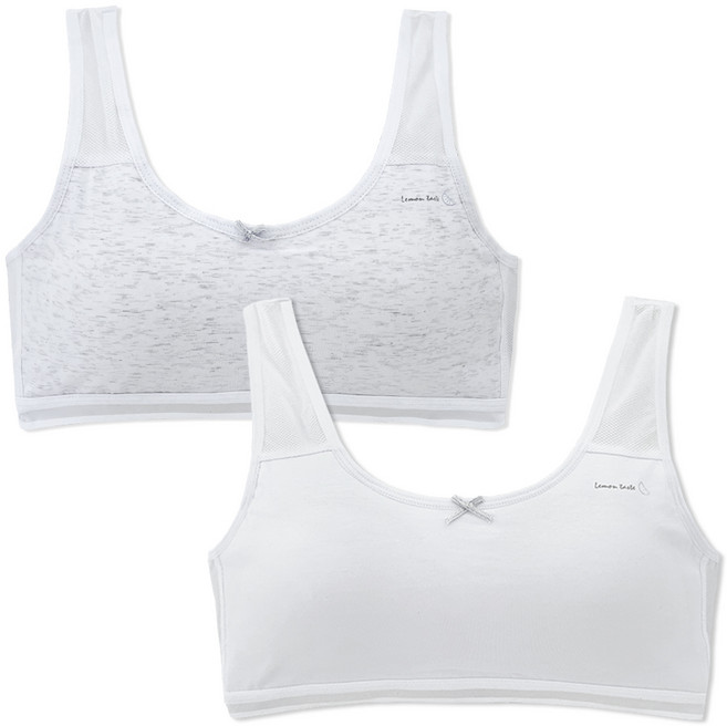 주니데이 메쉬 앙증 학생 브라 2단계 2종 세트