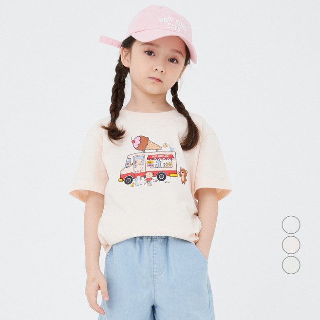 롤리트리 아동용 프린트 반팔 티셔츠 TK