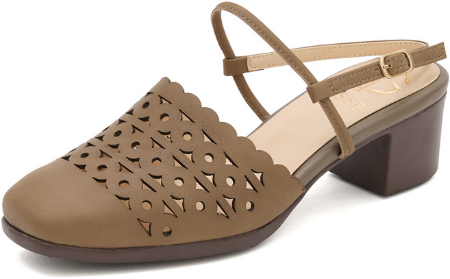 GISSE J.SHOES 手工天然羊皮 Ribin 厚底露跟鞋 4.5cm
