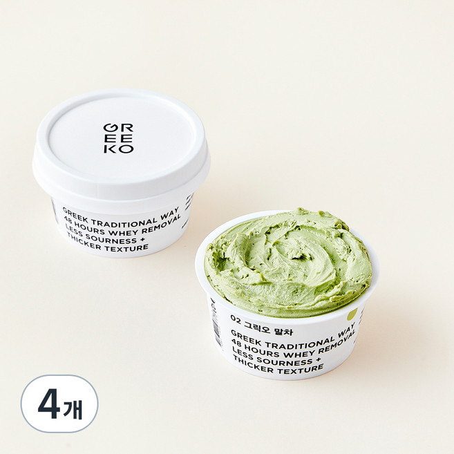그릭오 말차 그릭요거트, 100g, 4개