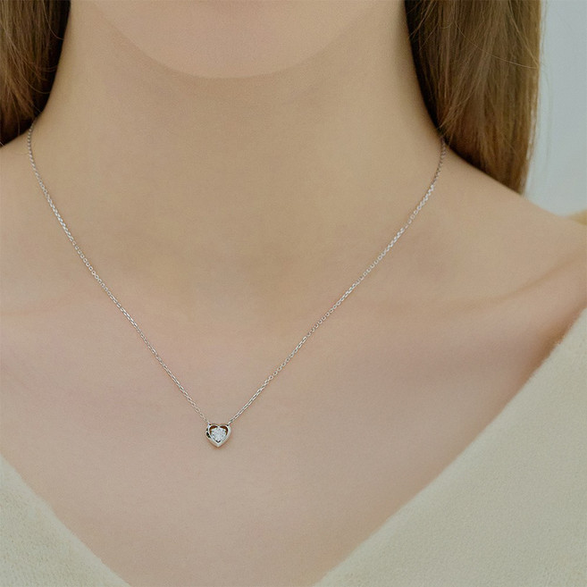 J.ESTINA 女性 WHITEMOND 項鍊 + 訊息卡 + 購物袋