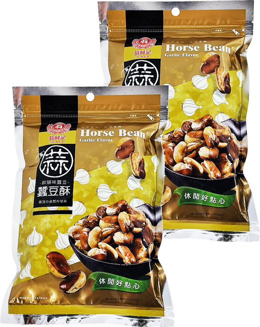 翁財記 蒜頭味蠶豆, 300g, 2包