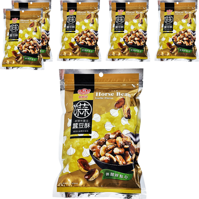 翁財記 蒜頭味蠶豆, 300g, 6包