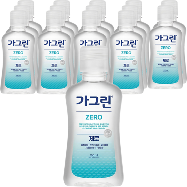 가그린 제로 구강청결제, 100ml, 15개