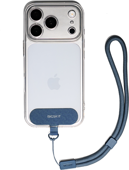 빅스킷 도난방지 길이조절 핸드폰 손목 스트랩 줄, 블루, 1개