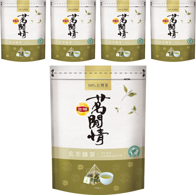 Lipton 立頓 茗閒情玄米綠茶包, 1.6g, 36包, 5袋