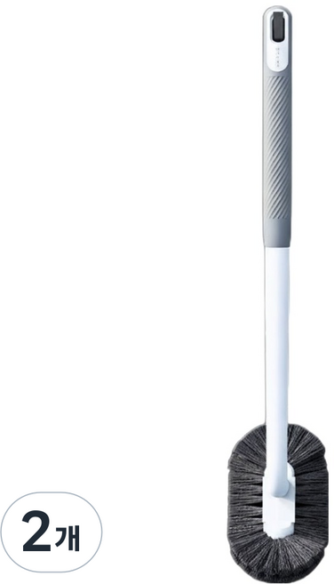 韓雪 曲線浴室廁所清潔縫隙馬桶刷, 灰色, 2個