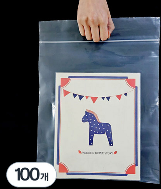 그린비닐 손잡이 지퍼백, 20 x 30 cm, 50개입, 2개