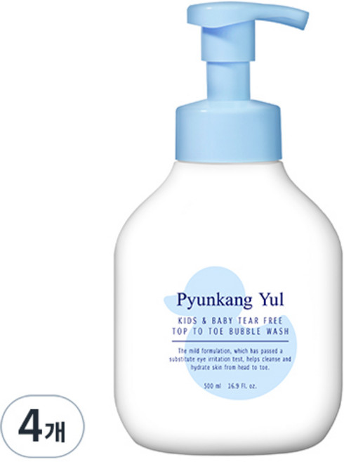 편강율 유아용 티어프리 탑투토 버블 워시, 4개, 500ml