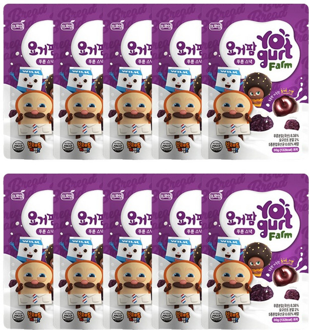 프로엠 코코몽 요거팜 스낵, 푸룬맛, 30g, 10개