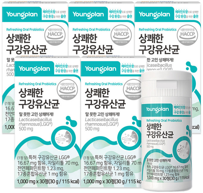 영진약품 상쾌한 구강유산균, 30정, 5개