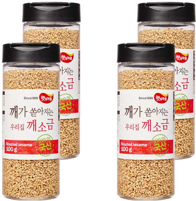 햇님마을 국산 100% 깨가 쏟아지는 우리집 깨소금, 100g, 4개