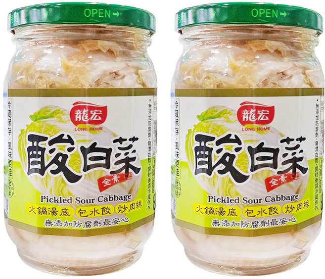龍宏 酸白菜, 370g, 2罐