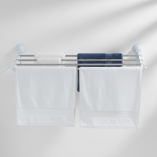 펌픽스 흡착 접이식 무타공 건조대 850, 화이트