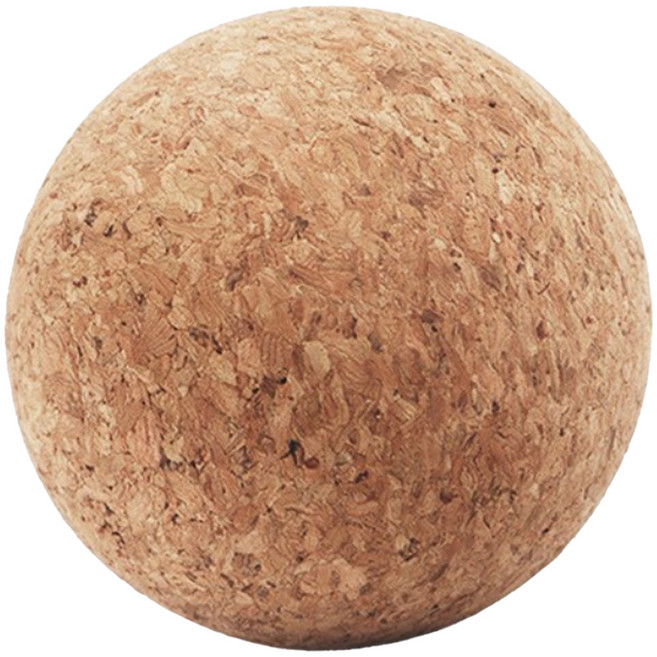 NICOFUN 愛定做 天然軟木瑜珈球 按摩球 FYS22BA5501 直徑5.5cm 天然軟木色 28g, 1個
