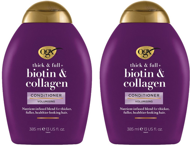 OGEX NIP & FULL PLUS 生物素 & 膠原蛋白護髮素, 385ml, 2個