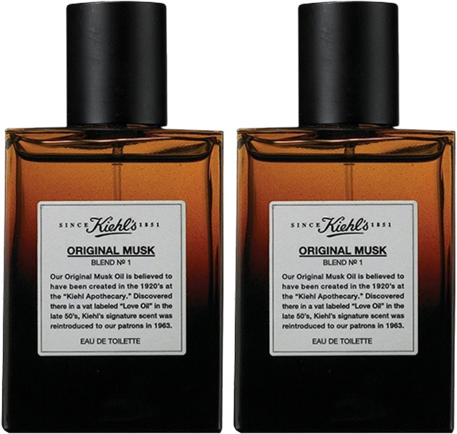 키엘 오리지널 머스크 향수 오드뚜왈렛, 2개, 50ml
