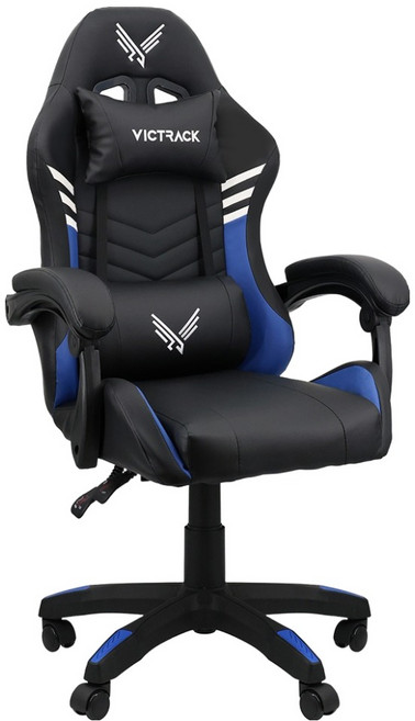 빅트랙 라이트 게이밍의자 A-02, 블랙+블루