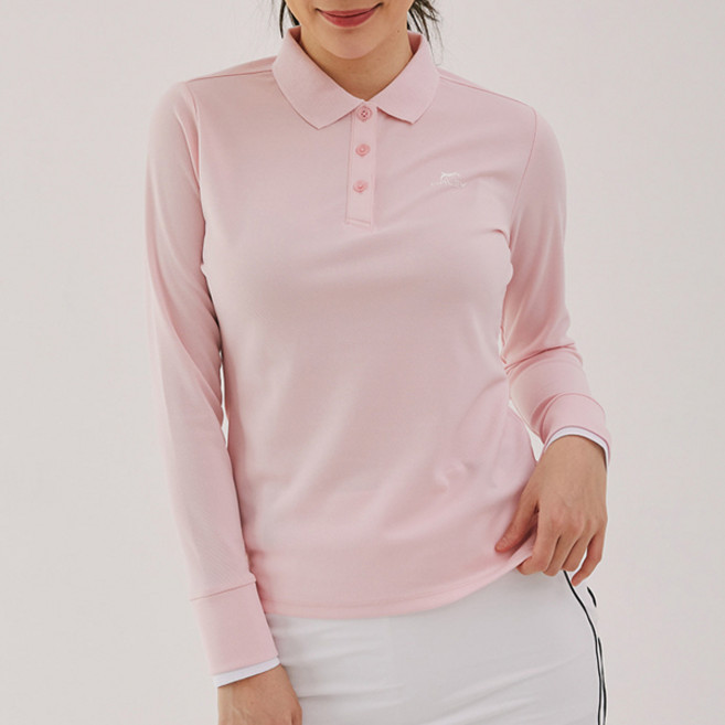 HALEY 헤일리골프 여성용 더블 소매 긴팔 카라티셔츠 HS KT1005