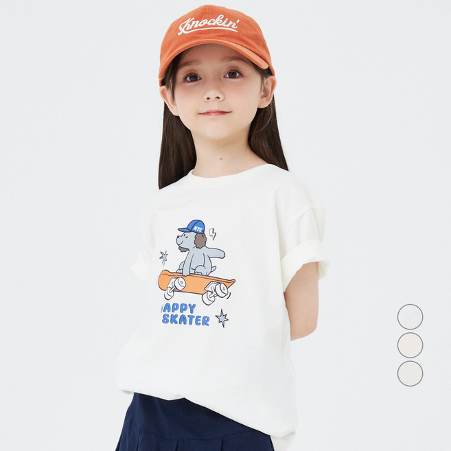 롤리트리 아동용 프린트 반팔 티셔츠 TK