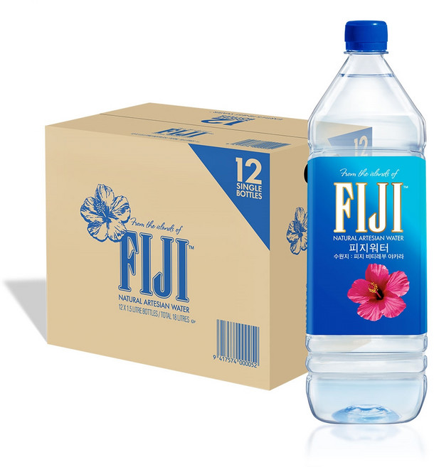 피지워터 생수, 1.5L, 12개