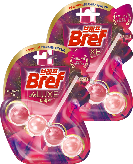 브레프 디럭스 변기세정제 매그놀리아 가든, 50g, 2개