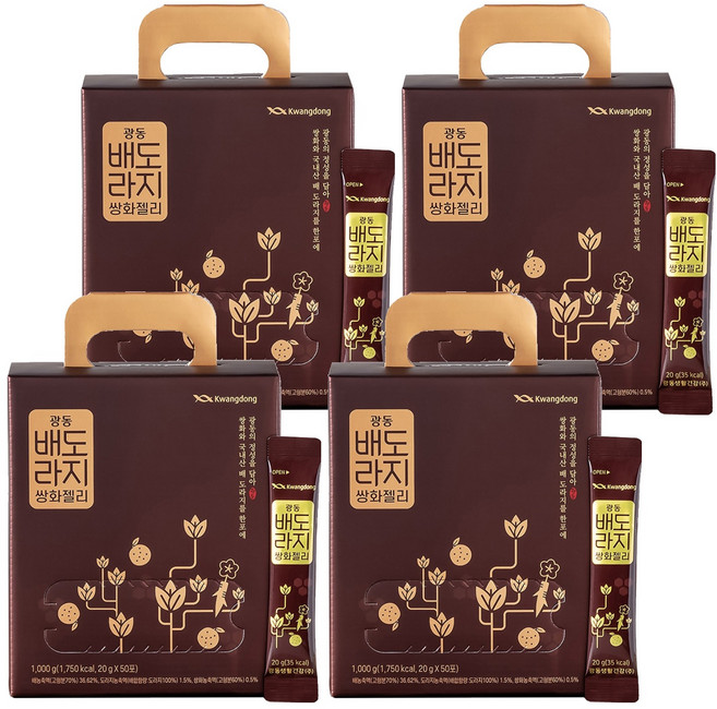 광동 배도라지 쌍화젤리 50포, 1kg, 4개