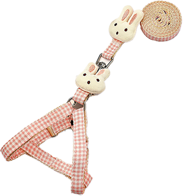 타이탄 고양이 조끼형 하네스 리드줄 120CM, 분홍색, 1세트