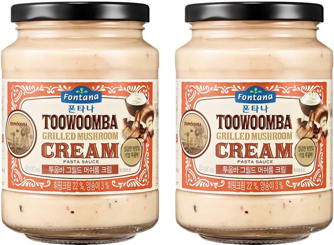 폰타나 투움바 그릴드 머쉬룸 크림 파스타소스, 430g, 2개