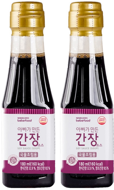 베베푸드 아빠가 만든 간장 소스 국물조림용, 180ml, 2개, 깊은맛
