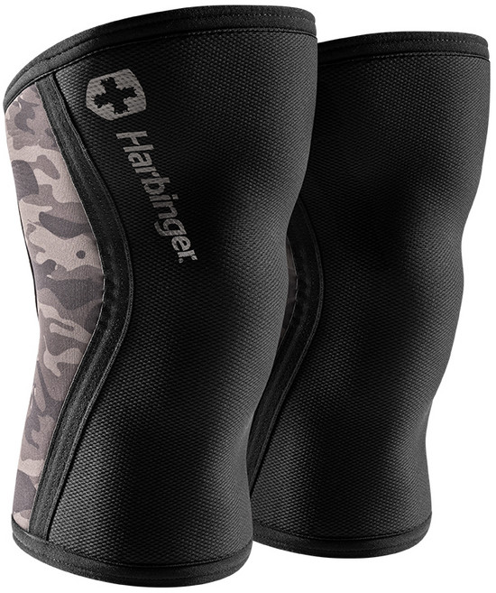 하빈져 프로 니 슬리브 헬스 무릎보호대 양쪽세트, 1세트, 그레이카모
