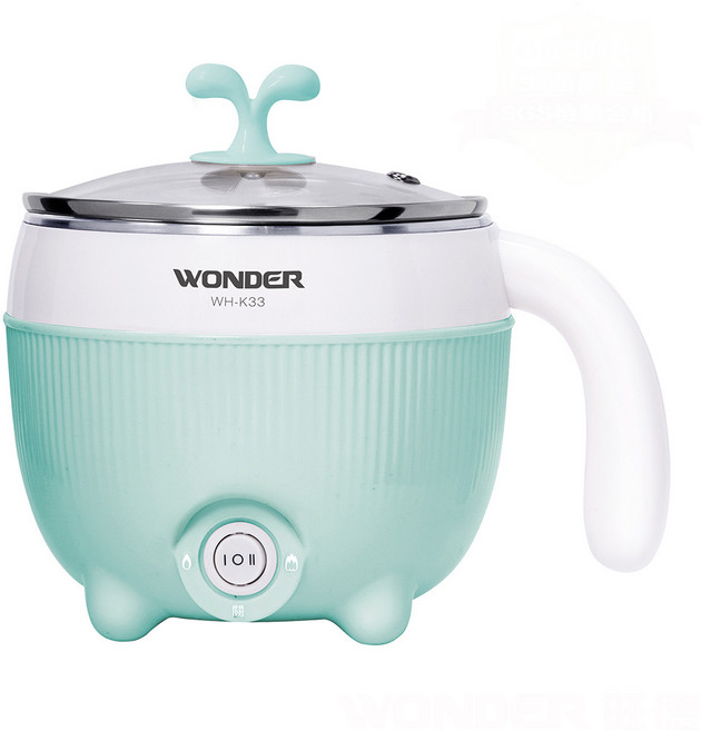 wonder 旺德電通 雙層防燙不鏽鋼美食鍋 1L, WH-K33