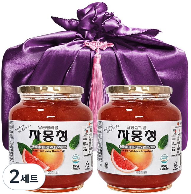 견과공장 자몽청, 950g, 2세트, 2개입