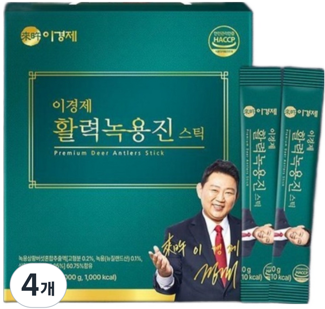 래오이경제 활력녹용진 스틱 100p, 1kg, 4개